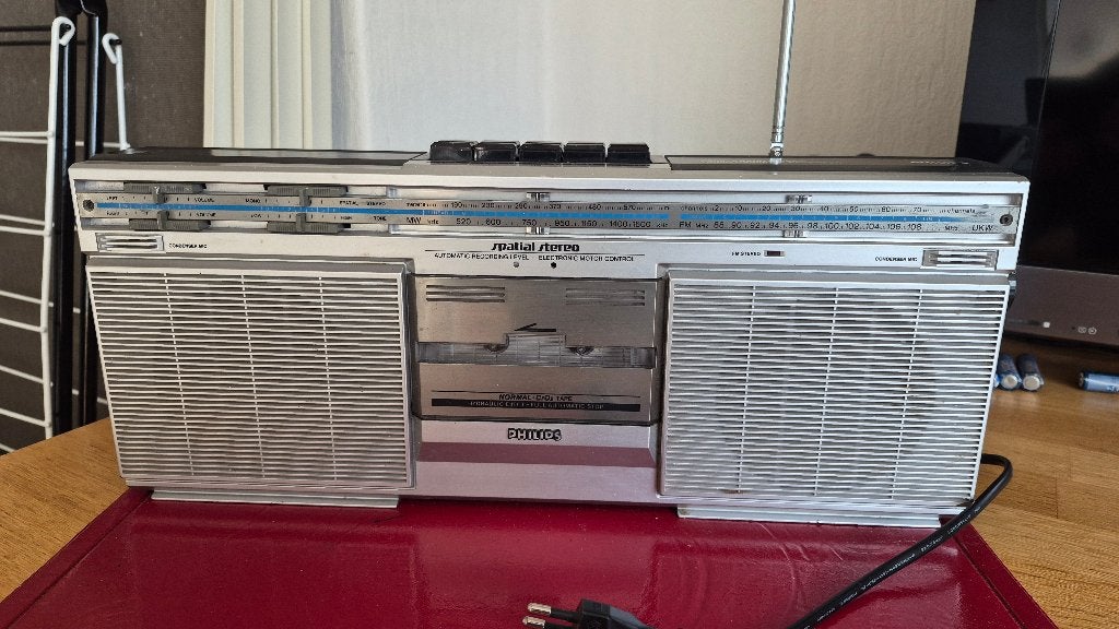 Philips radiocassetterecorder snaartje is stuk., Ophalen of Verzenden, Gebruikt, Radio