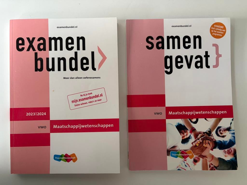Examen bundels VWO Maatschappinwetenschappen 2023/2024, Boeken, Ophalen of Verzenden, Zo goed als nieuw, VWO