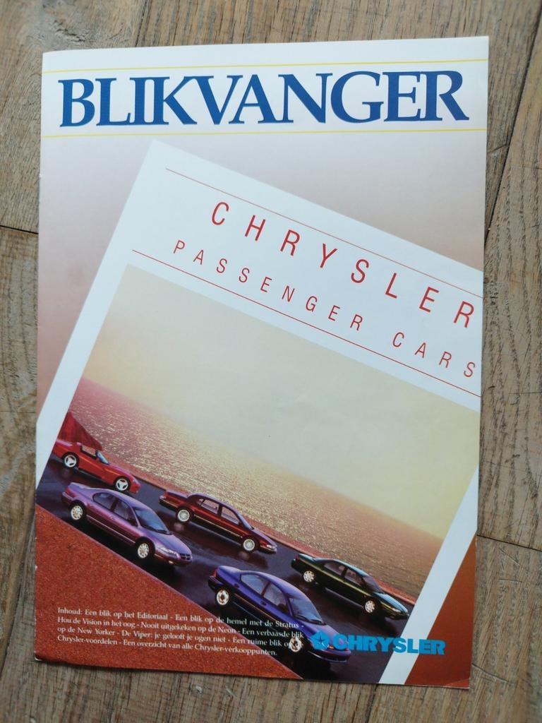 Chrysler Blikvanger brochure 1995, Ophalen of Verzenden, Zo goed als nieuw, Chrysler