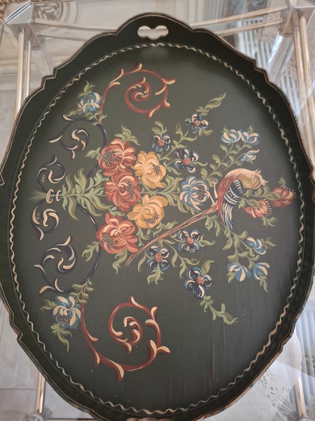 Hindeloopen Dienblad - Handgeschilderd Volkskunst, Ophalen of Verzenden