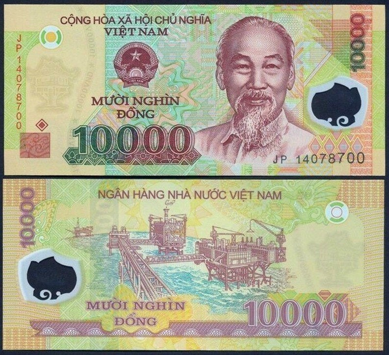 Vietnam, polymeer biljetten van 10.000 t/m 200.000 Dong (UNC, Verzenden, Zuidoost-Azië, Setje