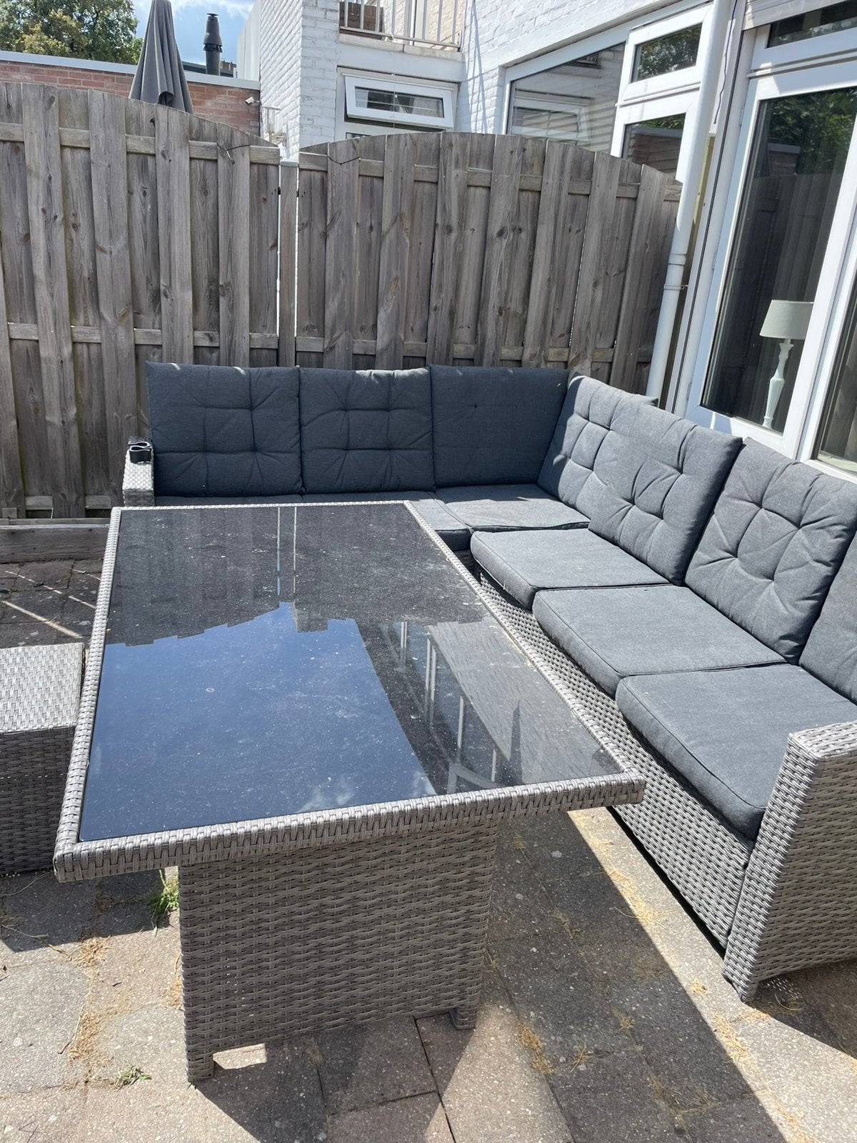 Mooie loungeset, Tuin en Terras, Tuinsets en Loungesets, Ophalen, Zo goed als nieuw, Wicker, Bank