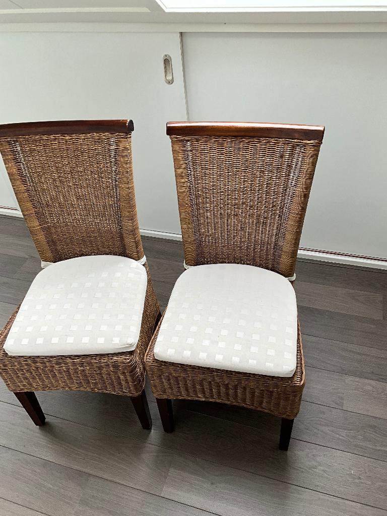 Stoelen koloniaal 2 20 samen, Ophalen, Gebruikt, Twee, Bruin