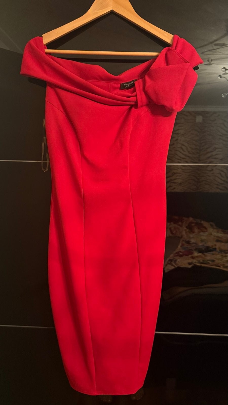 Rode Vintage Chic Jurk - Maat 40 (M), Maat 38/40 (M), Ophalen of Verzenden, Zo goed als nieuw, Rood