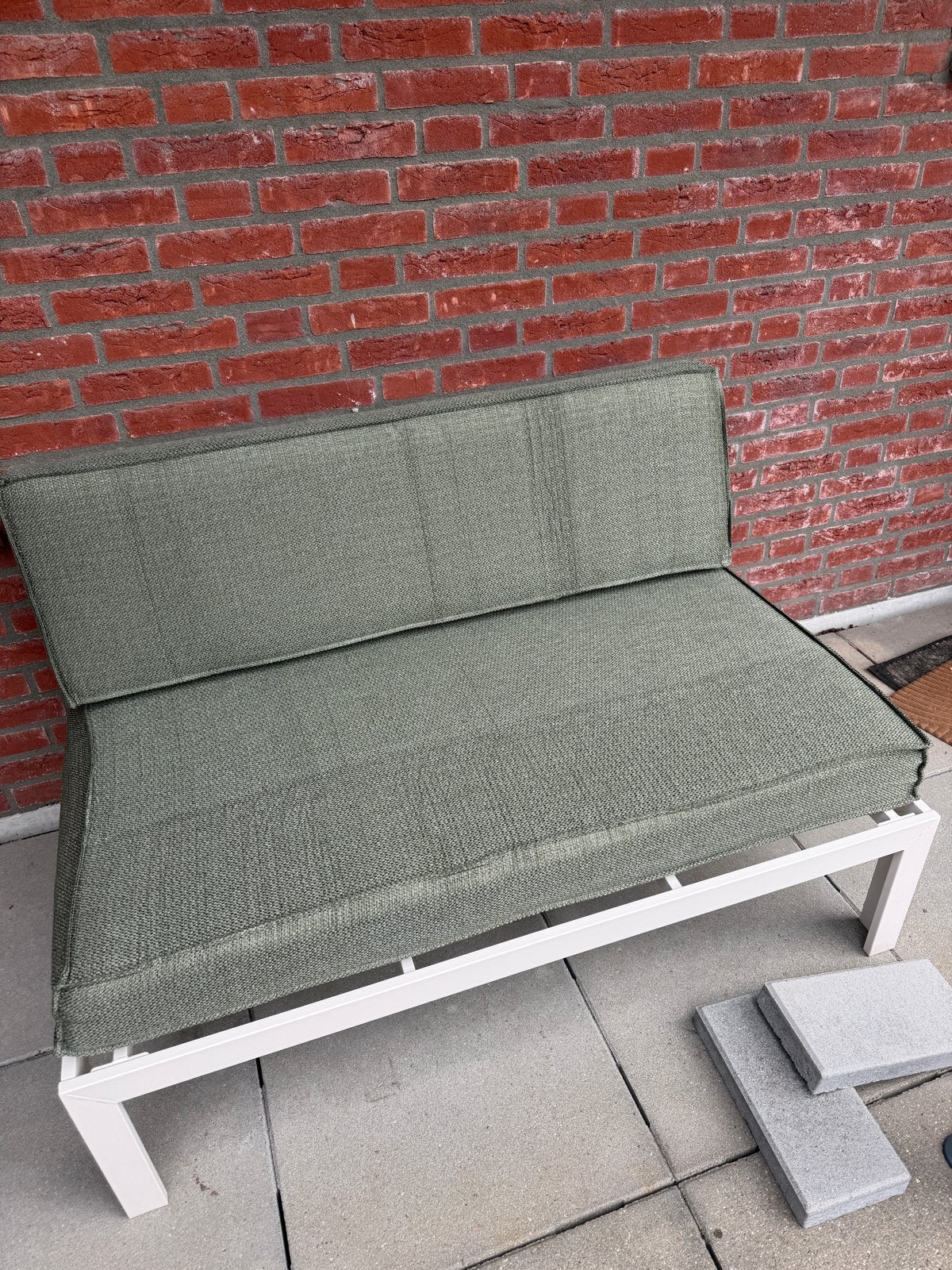 Ijzeren palletbank met nieuwe kussens, Ophalen, Nieuw, Metaal