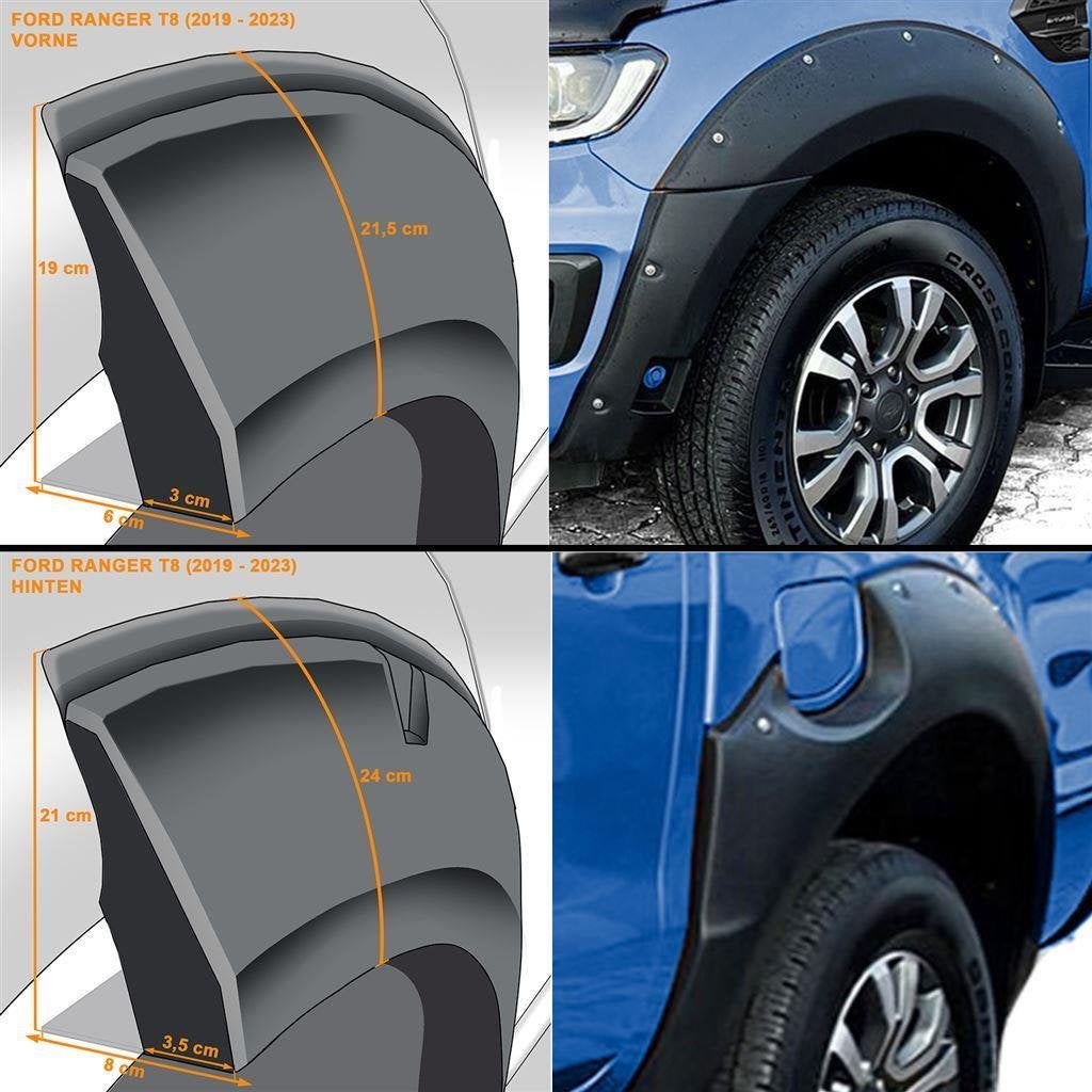 Spatbord Verbreders Wide Fender Flares Voor Ford Ranger T8, Auto diversen, Tuning en Styling, Verzenden, Automotive Parts, A.parts@hotmail.nl