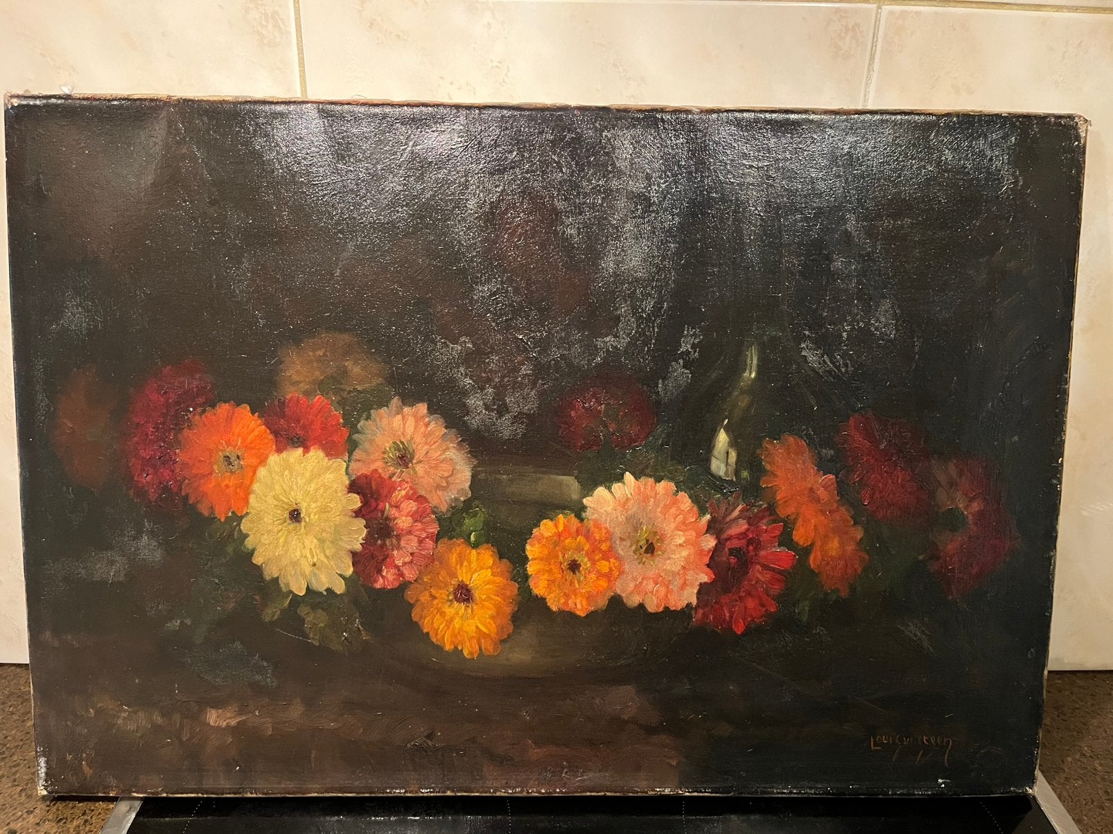 Antiek haagse school olieverf stilleven schilderij, Antiek en Kunst, Ophalen