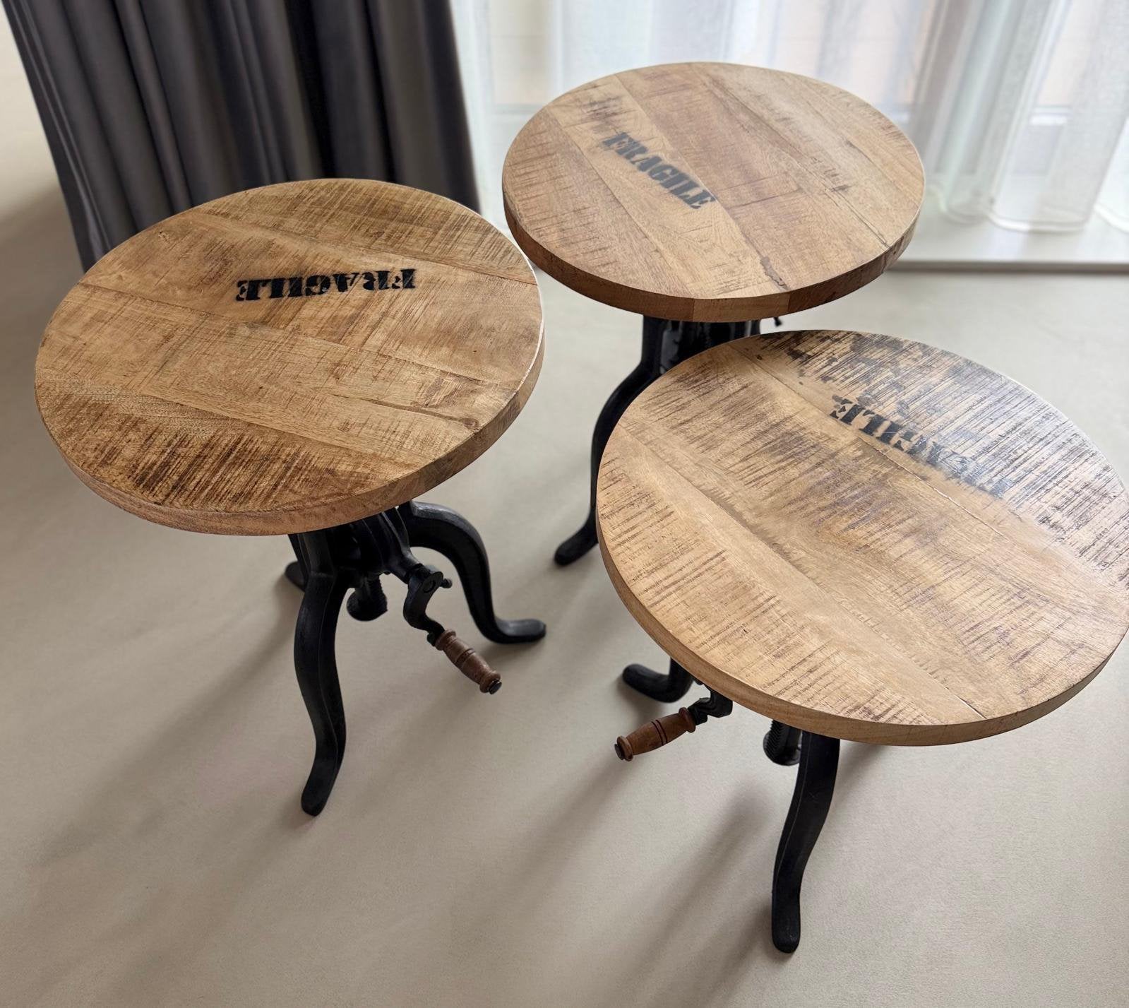 Opdraaitafel gietijzer / bijzettafel / tafel, Ophalen, Zo goed als nieuw, Rechthoekig, Minder dan 55 cm