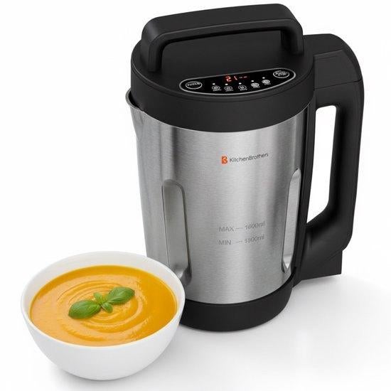 KITCHEBROTHERS SOEPMAKER 1.6 L 5 PROGRAMMA,S VAN 65 VOOR, Witgoed en Apparatuur, Blenders, Nieuw, Soepmaker, Ophalen of Verzenden