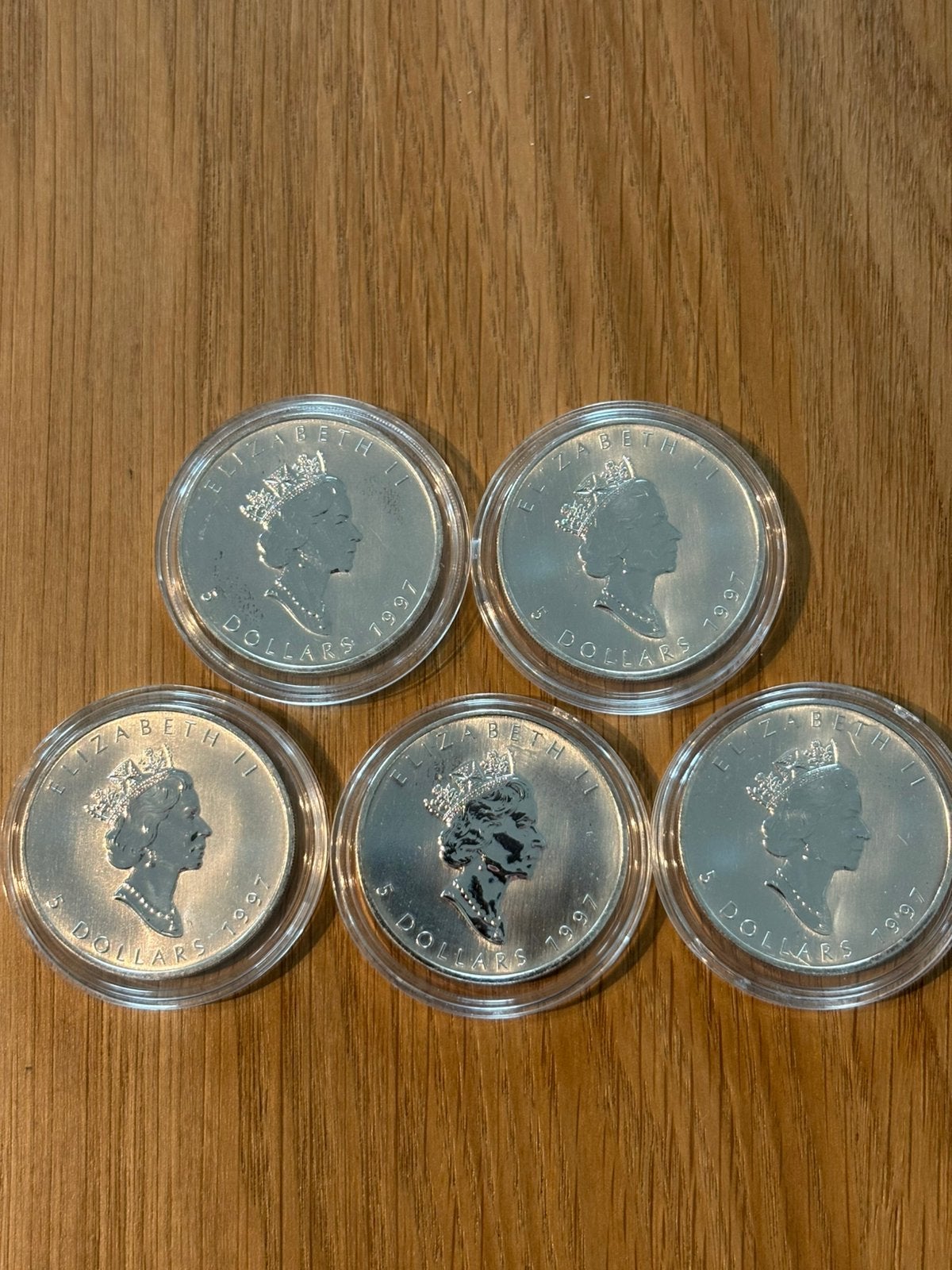 Maple leaf 1997 zilver 1 ounce ZELDZAAM in capsule, Ophalen of Verzenden, Zilver