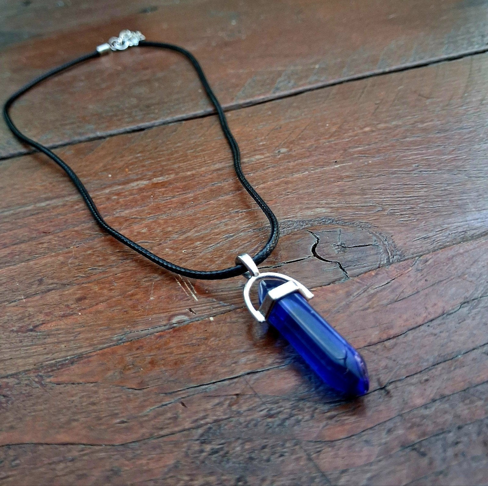 Prachtige Kobaltblauwe Kristal Hanger met Ketting, Overige materialen, Blauw, Nieuw, Ophalen of Verzenden