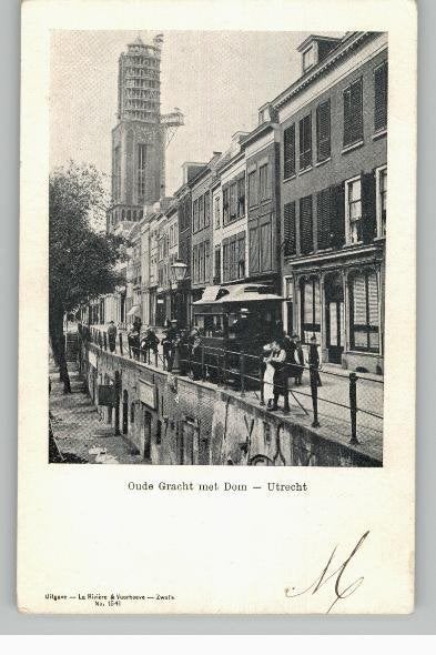 Utrecht Oude Gracht Paardentram 1900 uitg La Riviere