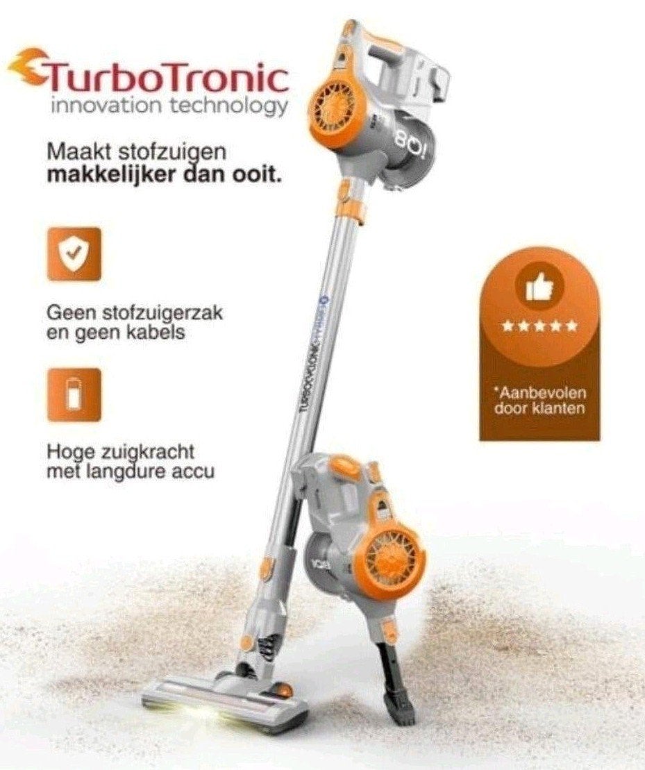 Goedwerkende snoerloze steelstofzuiger Turbotronic iQ8, Ophalen of Verzenden