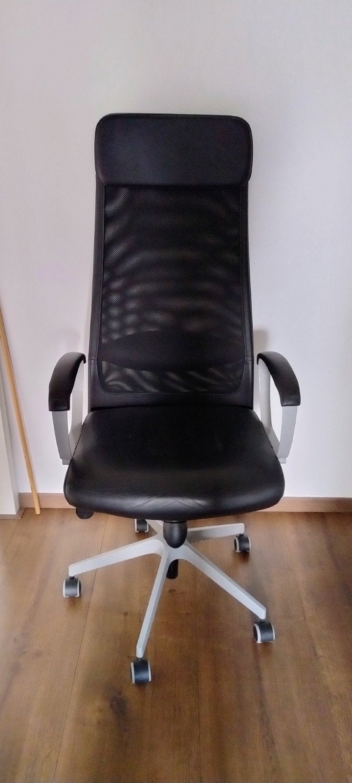 Ikea Markus bureaustoel met leren bekleding, Ophalen, Gebruikt, Zwart, Bureaustoel