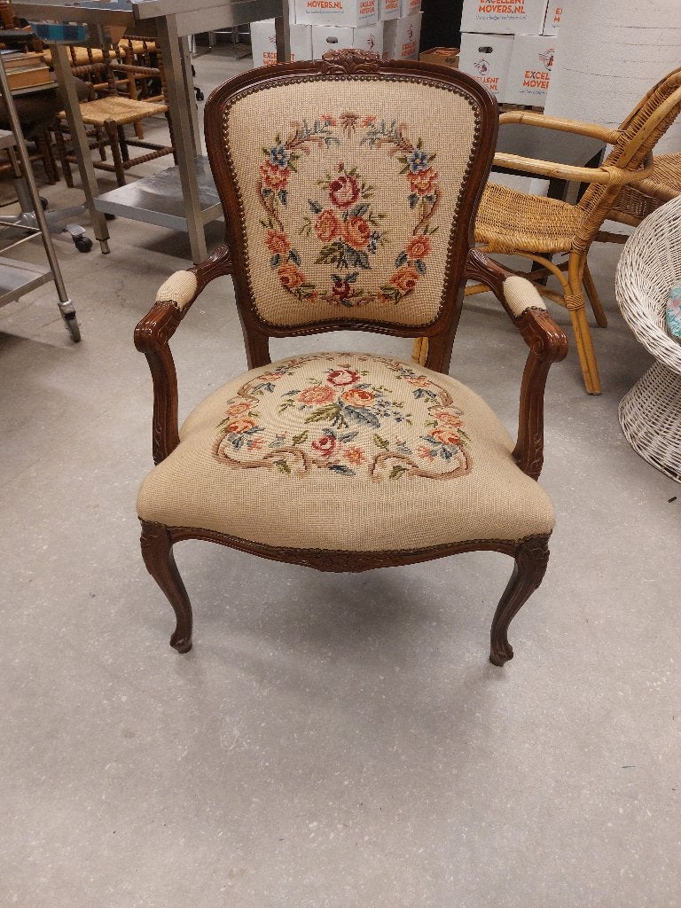 prachtige antieke Louis XV stoel ( 501047), Antiek en Kunst, Antiek | Meubels | Stoelen en Banken, Ophalen