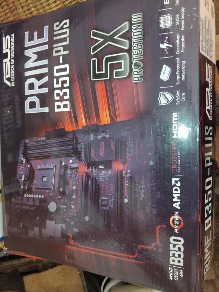 ASUS Prime B350-PLUS Moederbord - AMD Ryzen Ready, Computers en Software, Moederborden, DDR4, AM4, Ophalen of Verzenden, Zo goed als nieuw