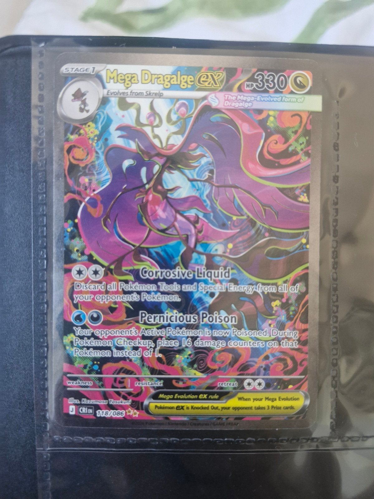 Mega dragalge pokemon kaart, Ophalen, Zo goed als nieuw