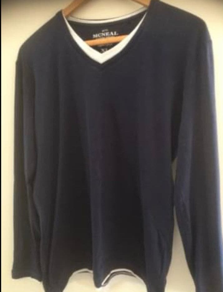 McNeal Heren Trui V-hals Maat XL Donkerblauw, Kleding | Heren, Ophalen of Verzenden, Zo goed als nieuw, Maat 56/58 (XL), Blauw