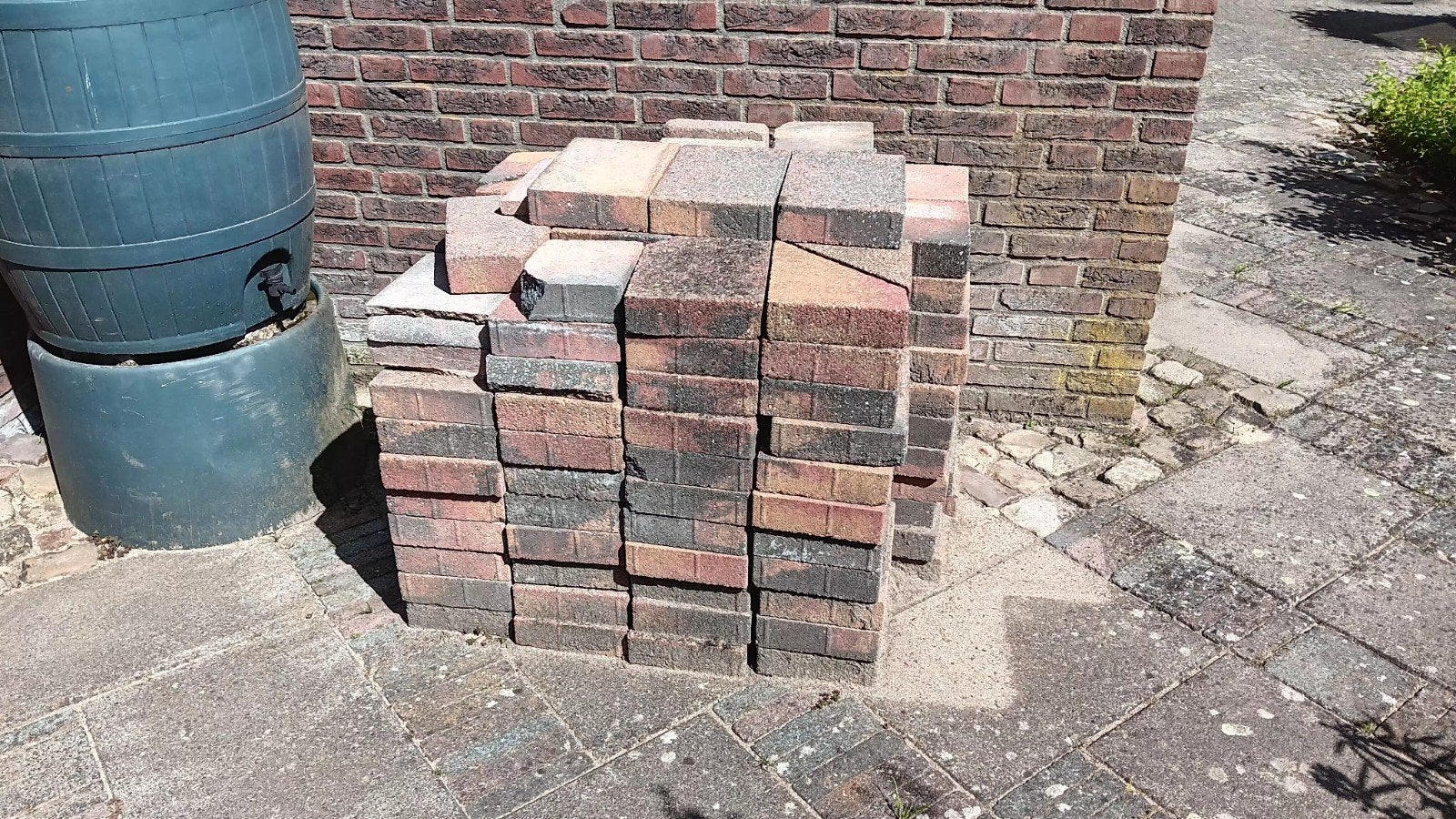 Stenen tegels tuin terras, Ophalen, Gebruikt, Beton, Terrastegels
