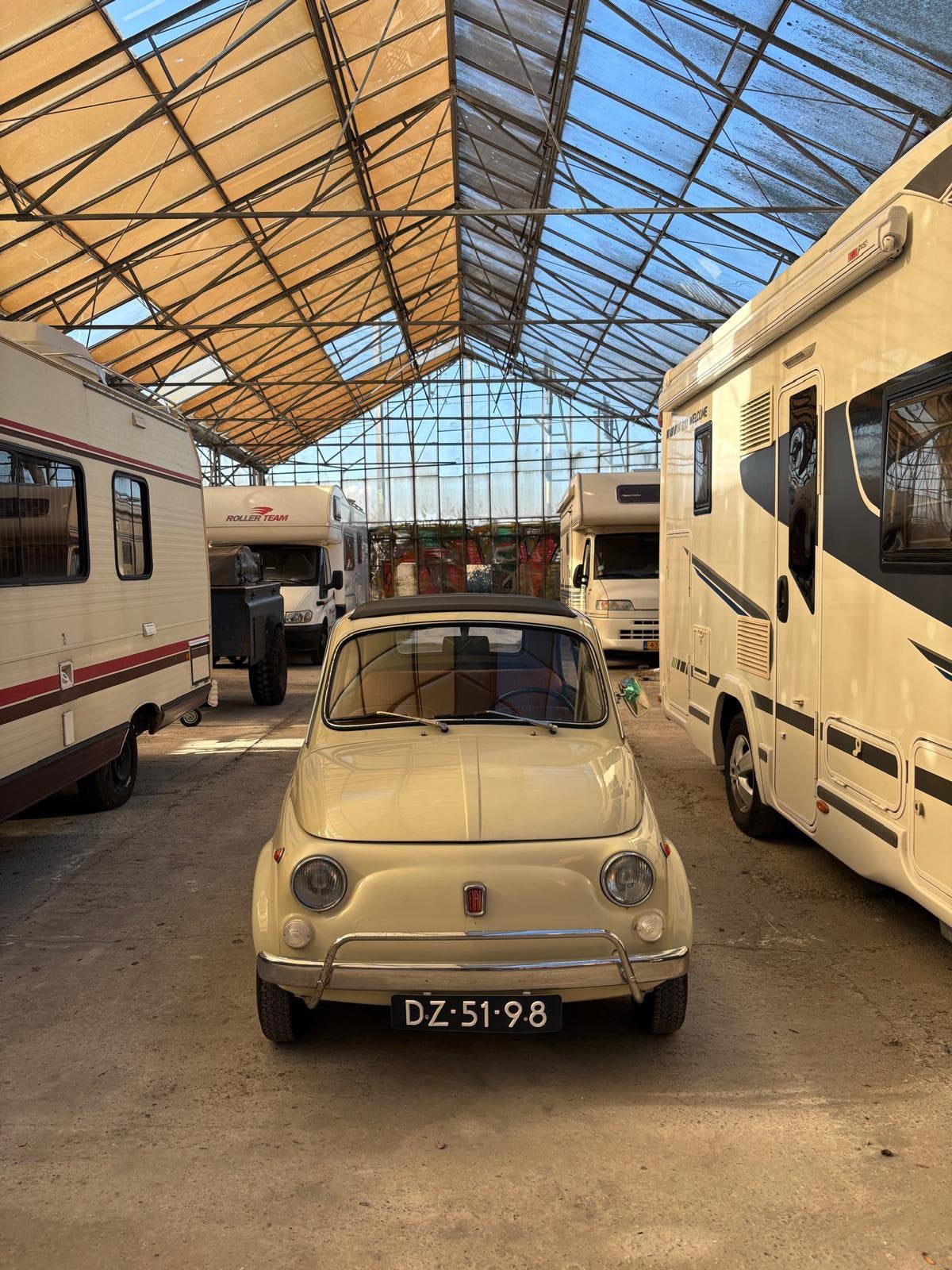 Fiat 500 oldtimer Crème, foto 12
