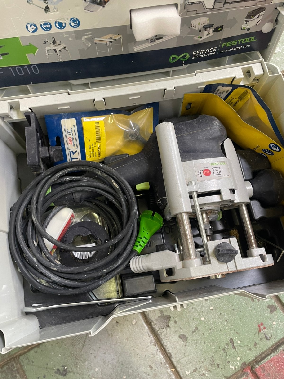 Festool bovenfrees QF 1010 EBQ plus, Ophalen, Zo goed als nieuw, Elektrisch, Bovenfrees