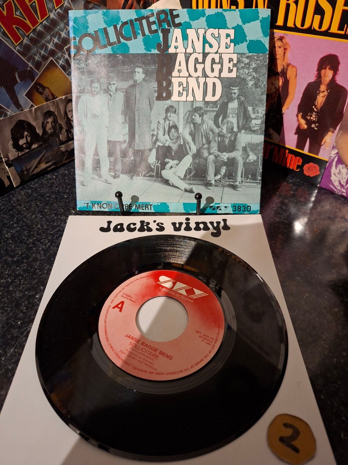 Janse Bagge Bend - Sollicitere 7 inch vinyl single 1983/2, Cd's en Dvd's, Vinyl | Nederlandstalig, 7 inch, Ophalen of Verzenden