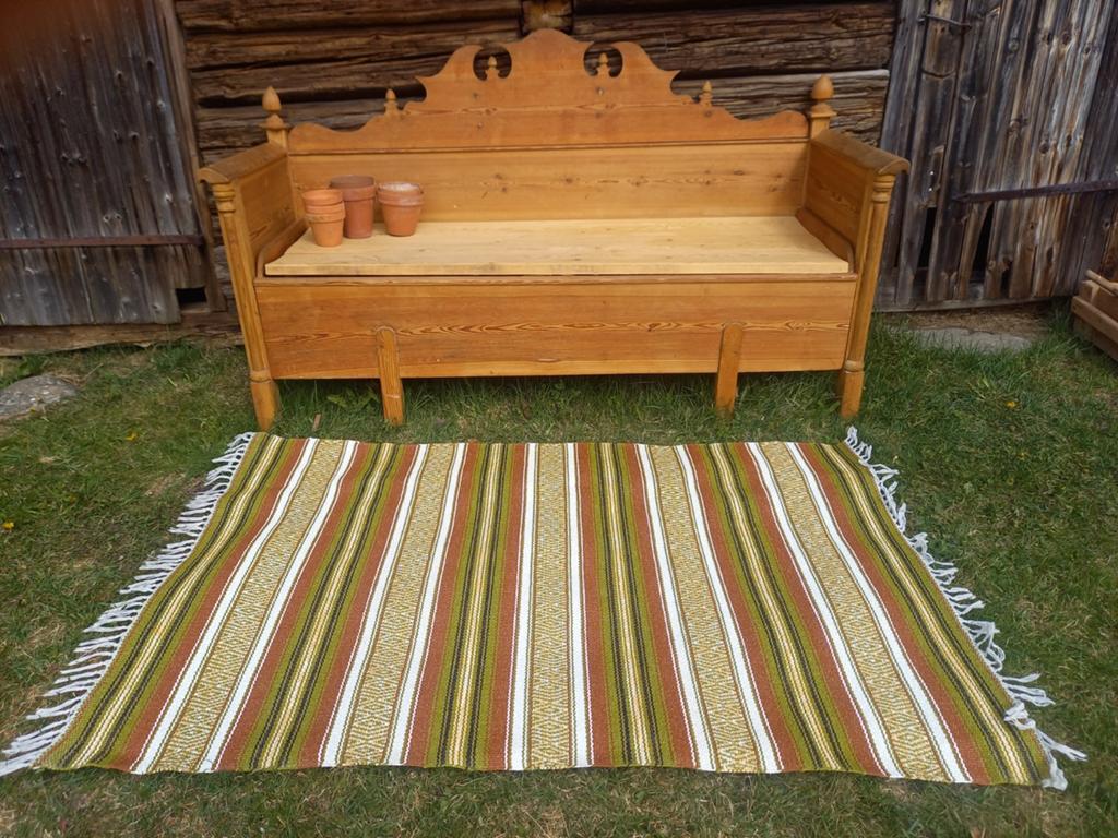 Zweeds vloerkleed vintage kleuren - binnen & buiten, Vintage, Scandinavisch, 100 tot 150 cm, Groen, Nieuw