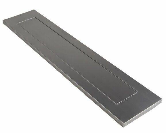 Ami briefplaat 340 x 73mm aluminiumbinnendraaiend dl met, Ophalen of Verzenden, Nieuw, Aluminium, Brievenbusklep