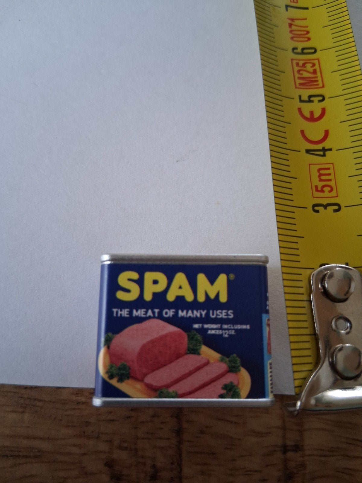 Miniatuur Spam blikje - decoratie of verzamelobject, Ophalen of Verzenden, Zo goed als nieuw
