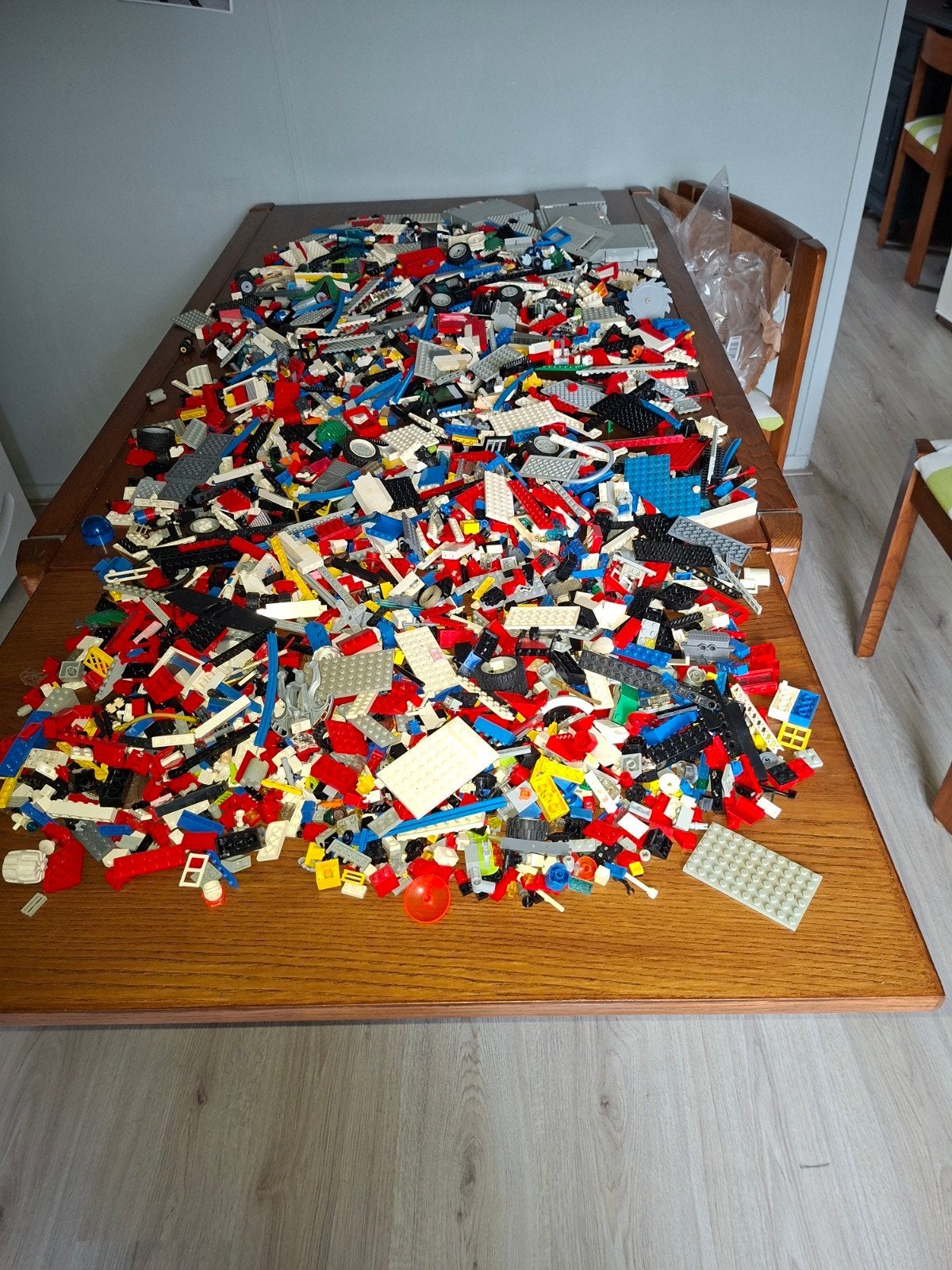 Grote hoeveelheid diverse LEGO bouwstenen in big shopper, Gebruikt, Inclusief extra onderdelen, Lego, Ophalen of Verzenden