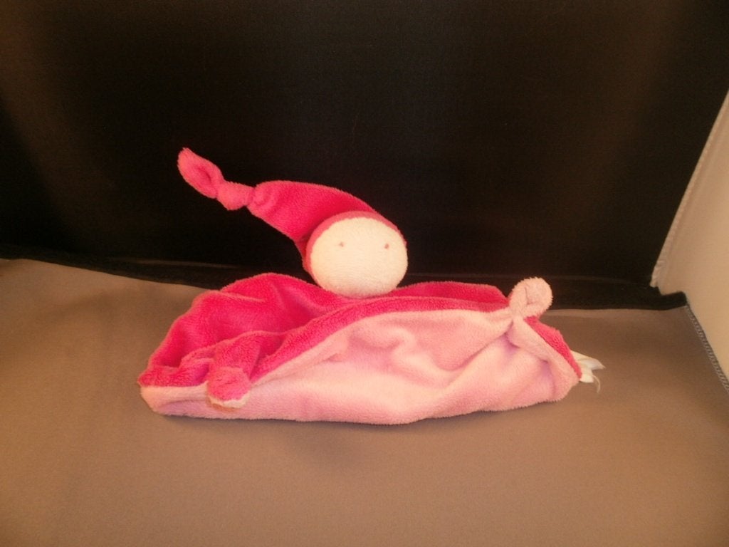 difrax popje spookje tweekleurig roze wit hoofd velours en, Kinderen en Baby's, Overige merken, Overige typen, Ophalen of Verzenden