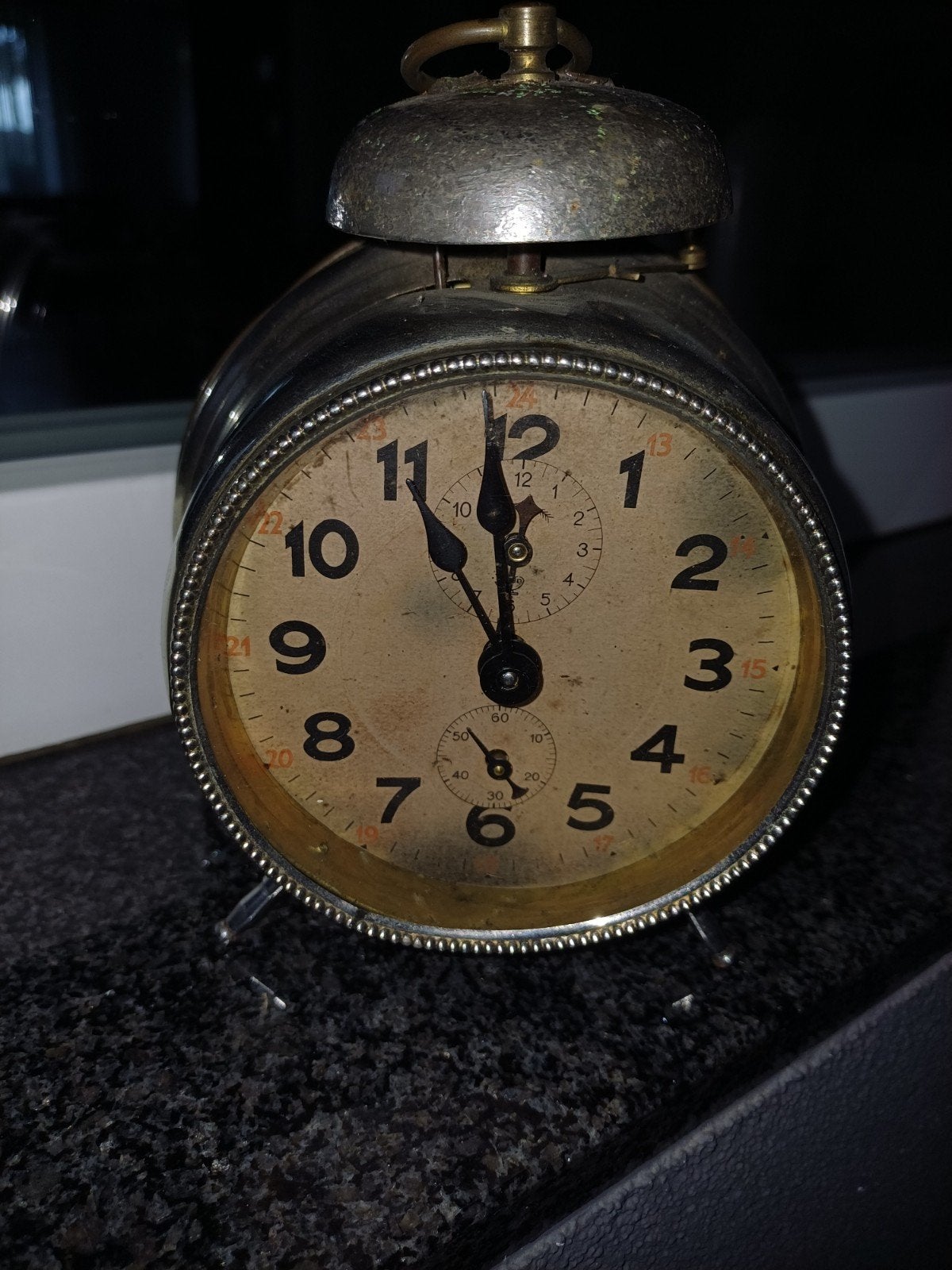 Antieke wekker met bel - Vintage decoratie, Ophalen