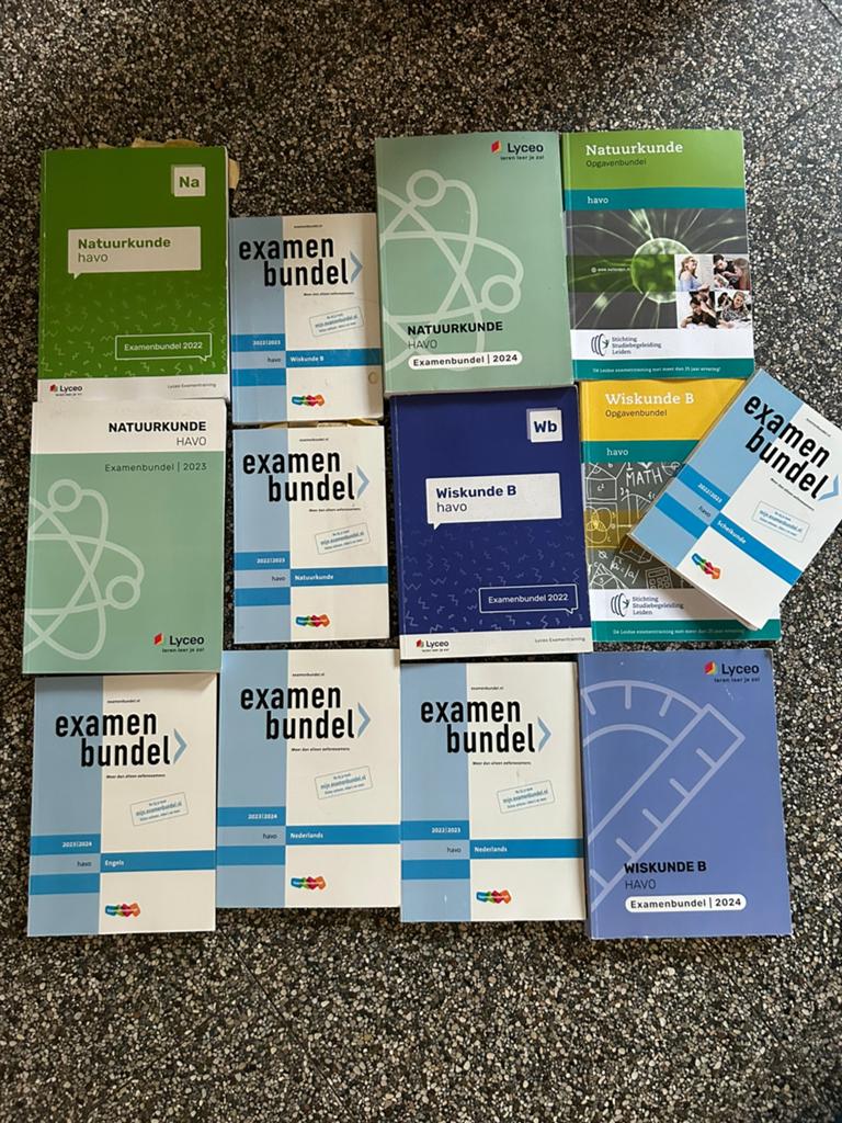 Examenbundels Eng/NL/Wis B/Nat/ Scheik, Ophalen, Zo goed als nieuw, HAVO, Overige vakken
