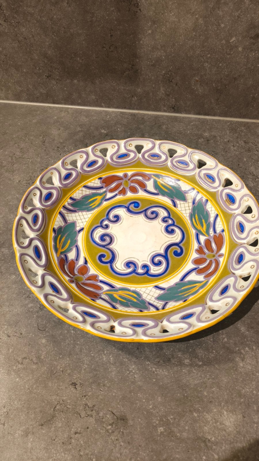 Antieke Goudse K.P.Z. Ganola schaal, Art Nouveau, Antiek en Kunst, Ophalen of Verzenden