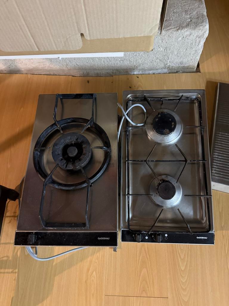 Gaggenau gaskookplaat 2 pitten + wokpit, Witgoed en Apparatuur, Kookplaten, Gebruikt, 3 kookzones of minder, Ophalen of Verzenden