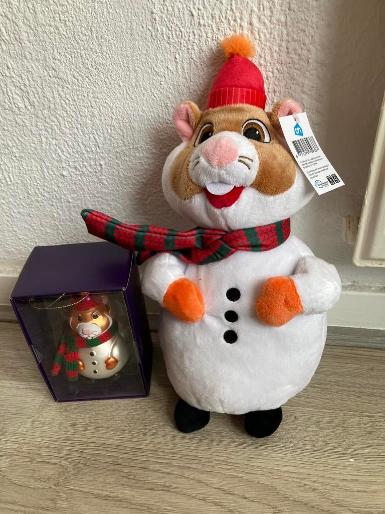 Ah hamster sneeuwpop set, Diversen, Kerst, Ophalen of Verzenden, Zo goed als nieuw