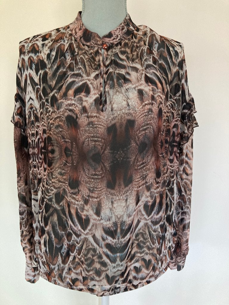 Blouse/top met lange mouwen - Summum Woman, Summum Woman, Bruin, Ophalen of Verzenden, Maat 36 (S)