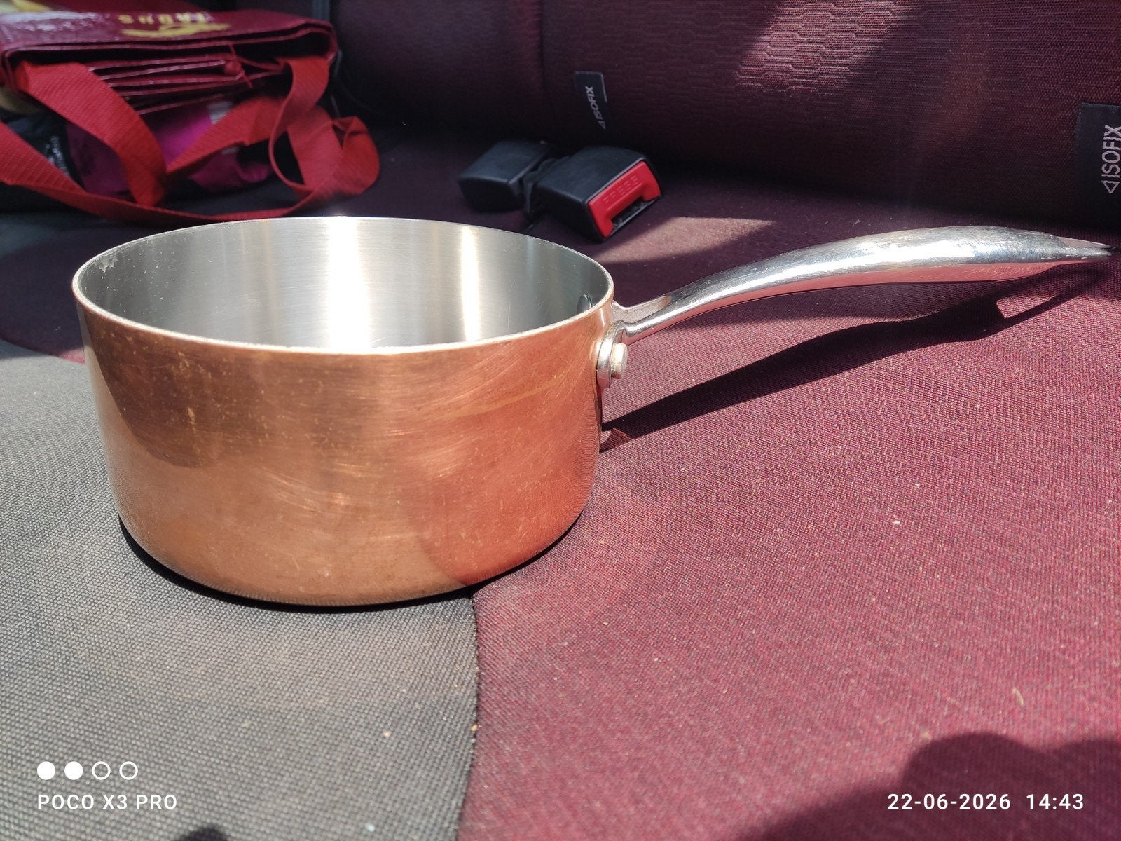 Koper steelpan, Huis en Inrichting, Keuken | Potten en Pannen, Ophalen, Zo goed als nieuw, Koper