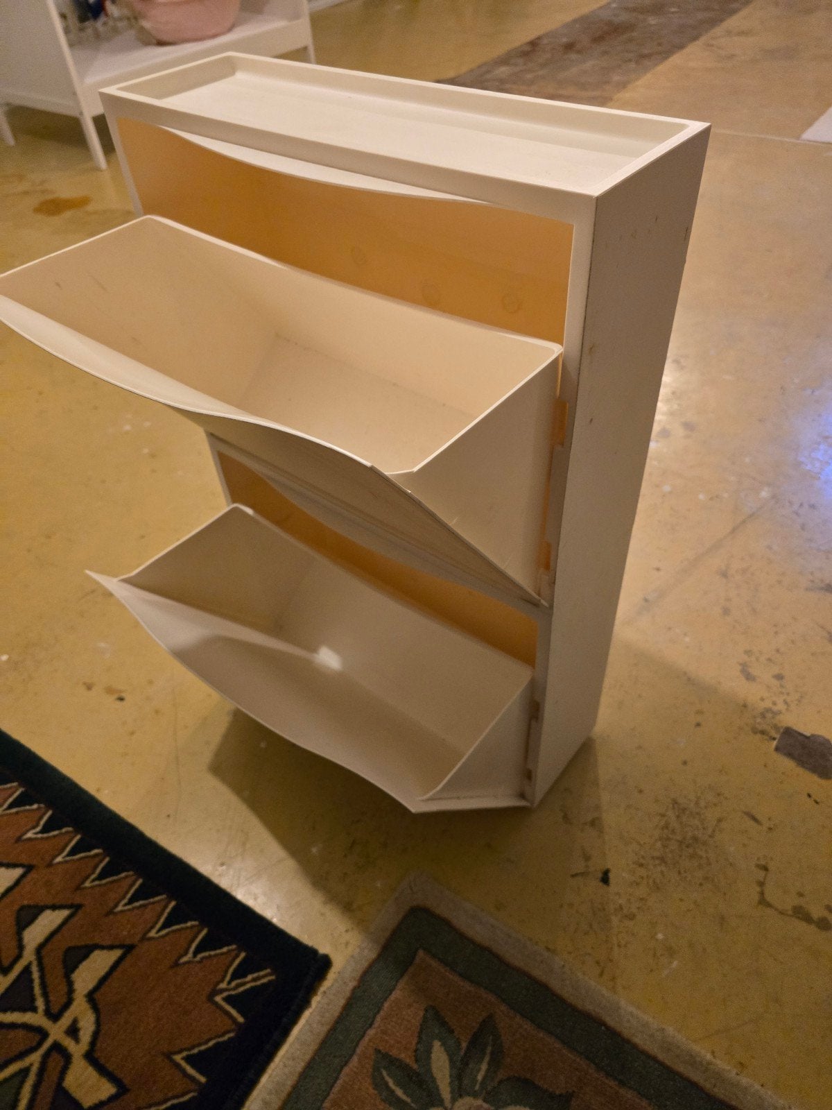 Schoenenkast met 2 vakken - wit, Ophalen of Verzenden, Gebruikt, Modern