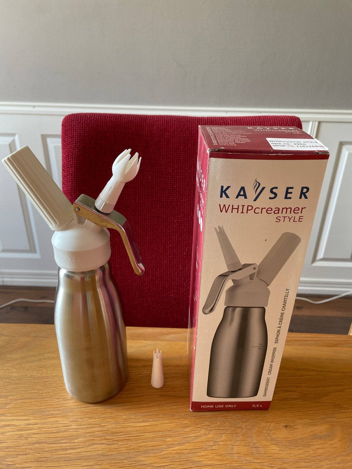 Kayser slagroomspuit, Ophalen of Verzenden, Zo goed als nieuw