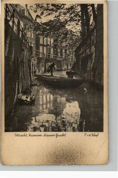 Utrecht 2 kaarten Waarbij 1 van F vd Werf, Verzamelen, Ophalen of Verzenden, 1940 tot 1960, Ongelopen, Utrecht