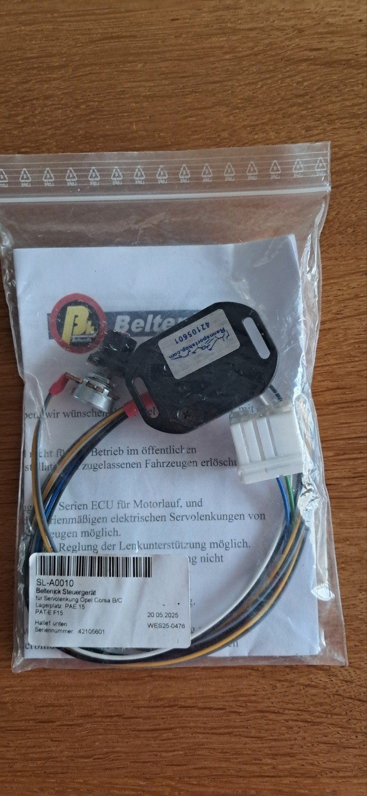 Potentiometer voor Opel Corsa B/C Stuurbekrachtiging, Ophalen, Nieuw, Opel