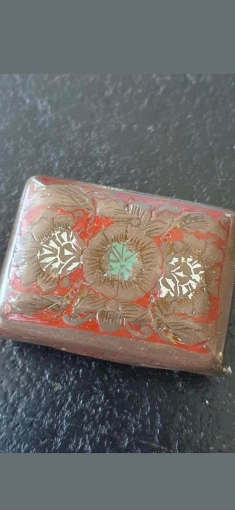 Antiek Art Nouveau eind 19de eeuws snuisterijen pillen doos, Ophalen of Verzenden