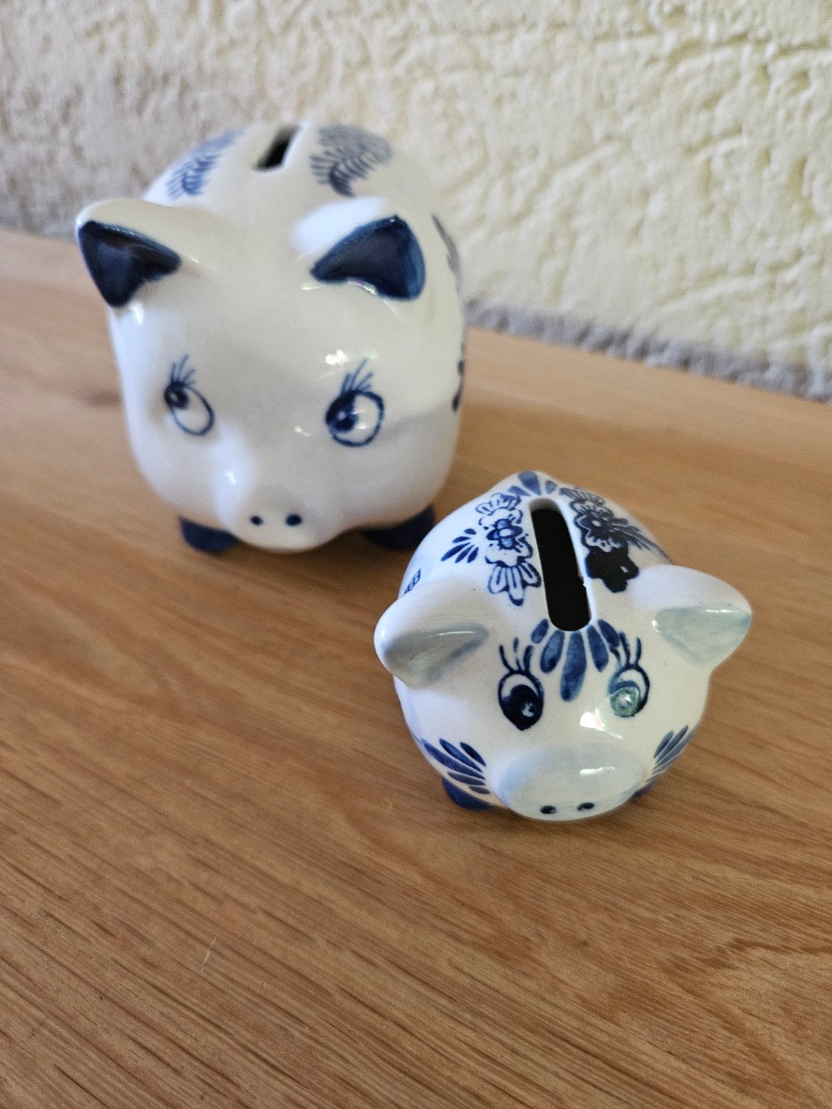 Delfts Blauw Spaarvarkens, Ophalen of Verzenden, Gebruikt, Steen, Aardewerk of Keramiek, Dier