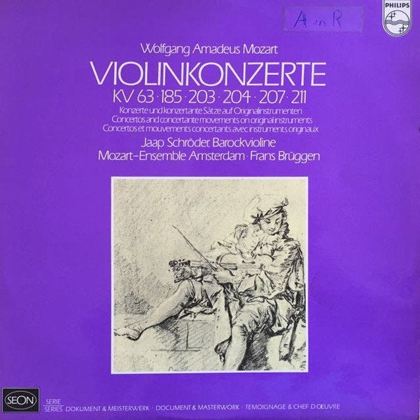 Mozart - Violinkonzerte - Jaap Schröder, Mozart Ensemble, LP, Ophalen of Verzenden, Zo goed als nieuw, Orkest of Ballet