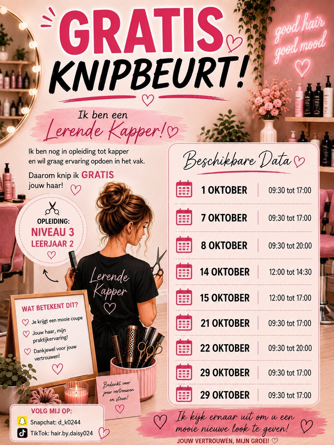 Modellen OKTOBER!, Vacatures