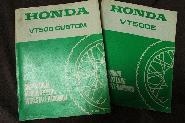 Honda VT500 Custom VT500E 1983 motorcycle shop manual VT500, Motoren, Ophalen of Verzenden, Honda