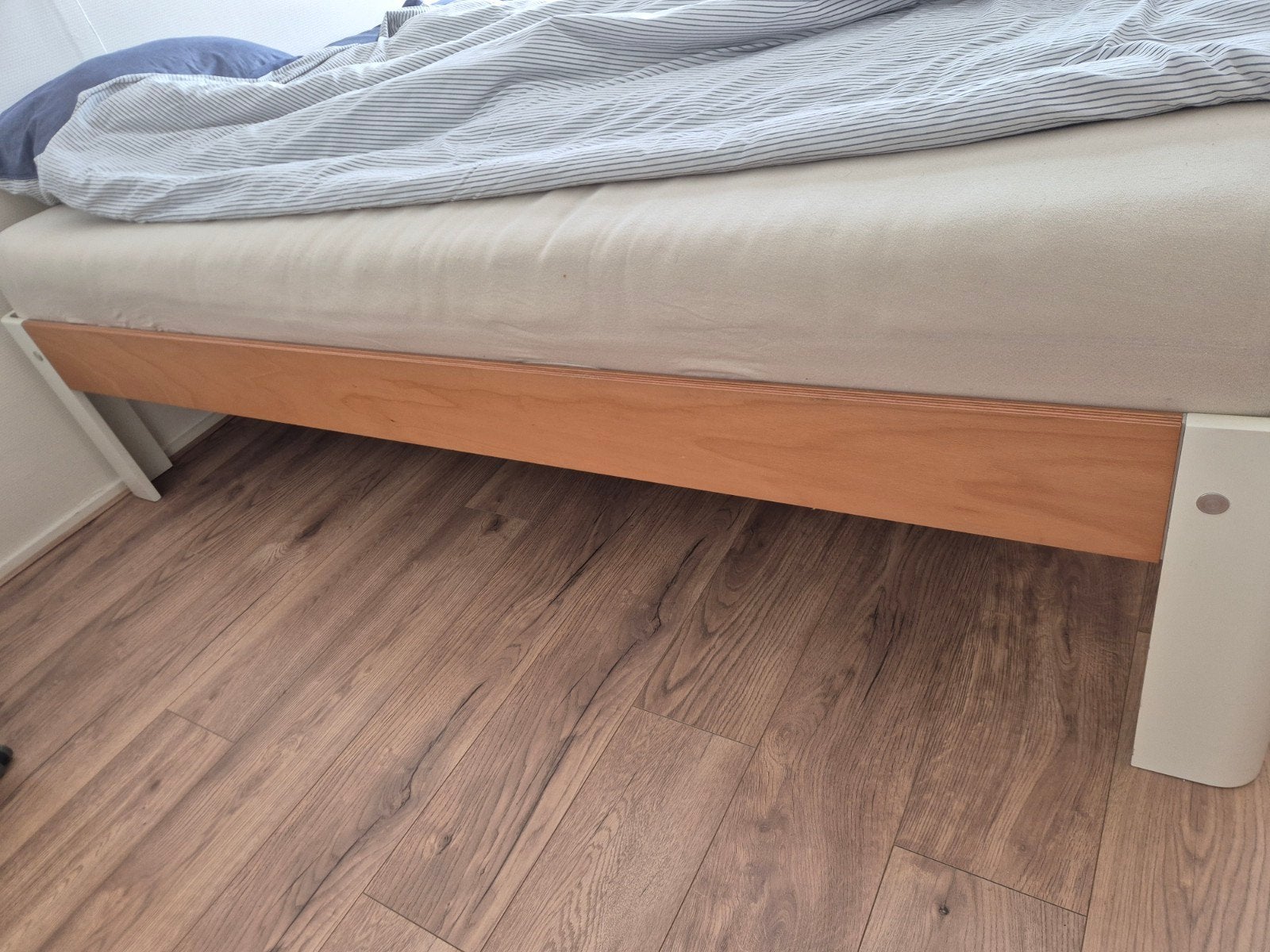 Gevraagd; Auping Auronde losse bedplanken wit 220cm bed, Gebruikt, Wit, Tweepersoons, Ophalen of Verzenden