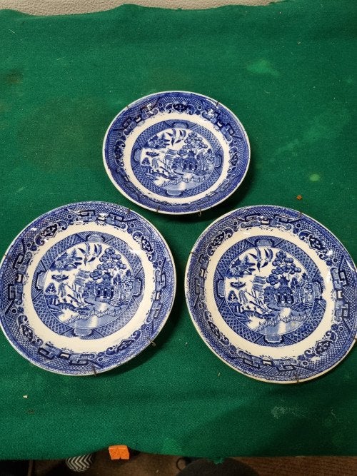 wandborden willow blauw  wit vintage, Ophalen of Verzenden, 'T Olde Gre-j, Info@toldegrej.nl, Endepoelstraat 20f Didam