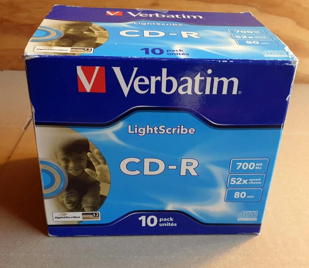 VERBATIM | CD-R 80MIN / 700MB - 52X SPEED - LIGHTSCRIBE, Cd, Nieuw, Ophalen of Verzenden, Lightscribe